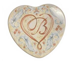 Vintage Brighton heart-shaped tin box